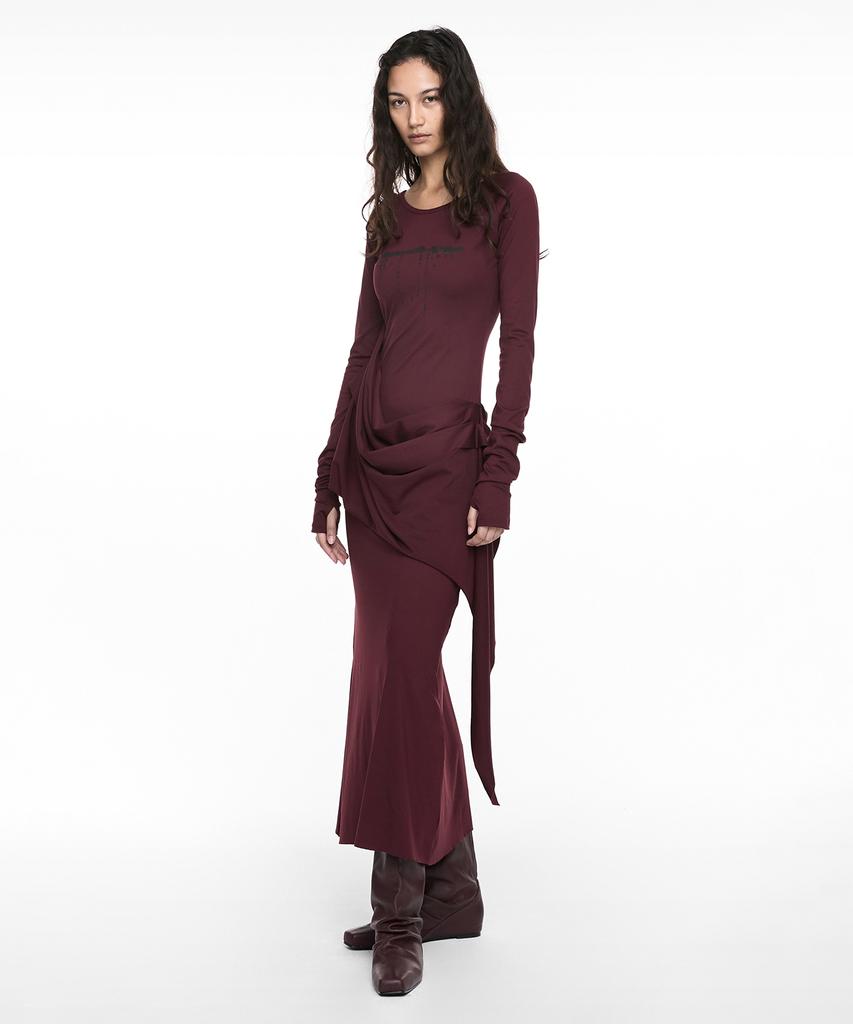 Nash Drop Maxi Dress Burgundy