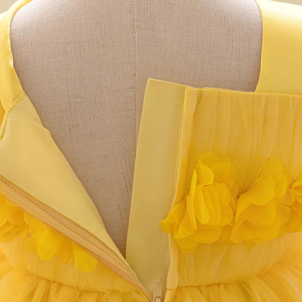 European & American Style Fluffy Tulle Princess Dress for Kids - Formal Wedding & Piano Performance Costume