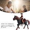 TOPINCN Cowboy Riding Toy, Highly Realistic, Glossy Colors, Suitable for Children's Tabletop Figures, Plastic, Safe, Lifelike Details, 1 Piece (Black