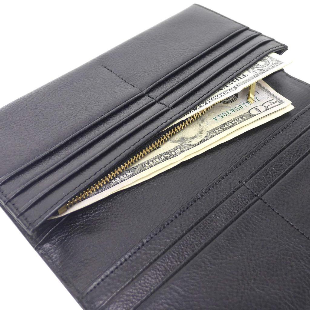 Long Wallet Genuine Leather Wallet Series [Peanuts] Men's Women's "PIRATE" [73251] (Black)