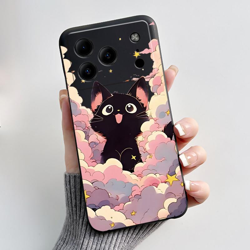 Para Carcasa Doogee Note56 Para Funda de Teléfono Doogee Note 56 Estética Lujo Lindo Genial Niño Niñas Negro Mate Silicona Suave Cubierta Trasera