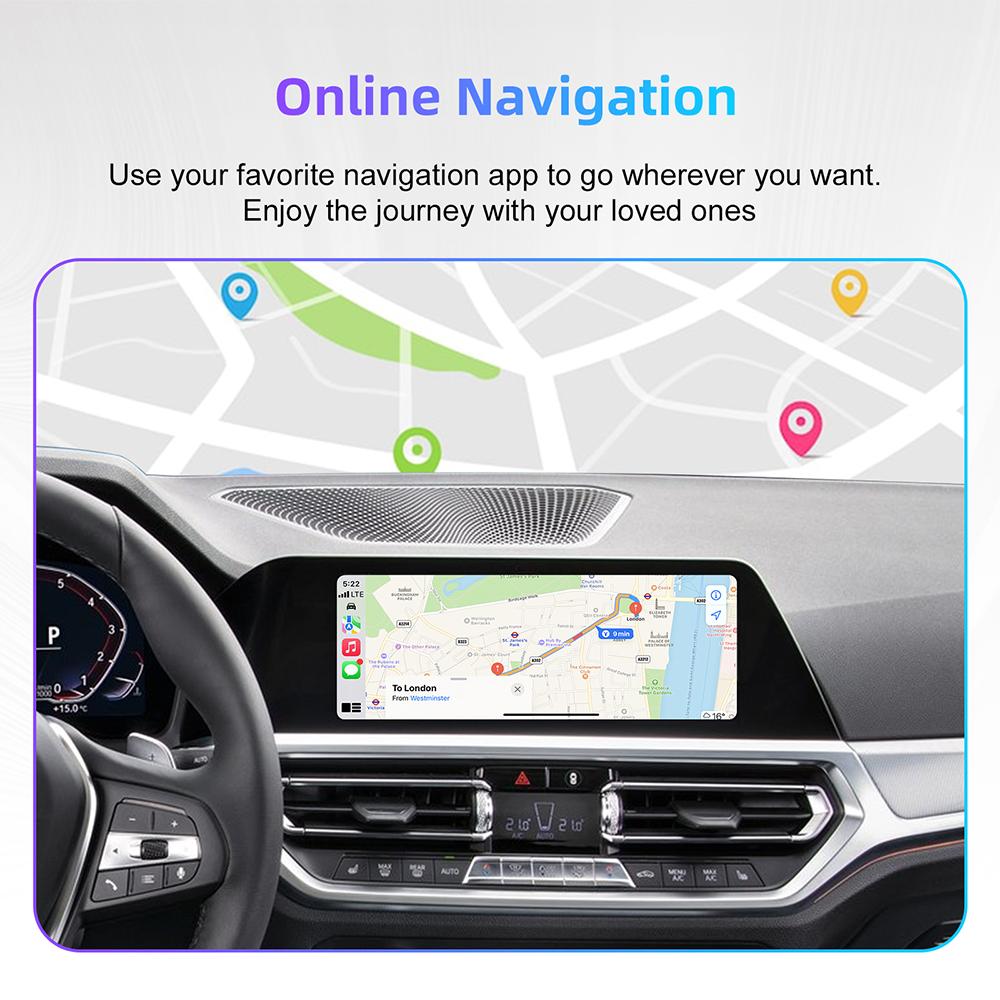 Wireless CarPlay Android Auto retrofit kit decoder box for  BMW EVO MGU ID5 6 7 System 1 3 5 6 7Seires X1 X2 X3 X4