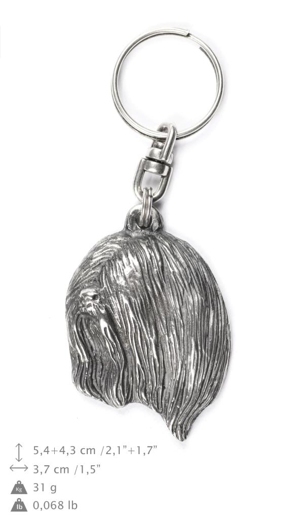 Lhasa Apso - Silver-plated Pendant with a Dog In a Decorative Box, Handbag Decoration, Backpack Pendant by Art-Dog Brand