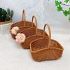 Woven Rattan Storage Basket Multipurpose Picnic Basket  Desktop Organization