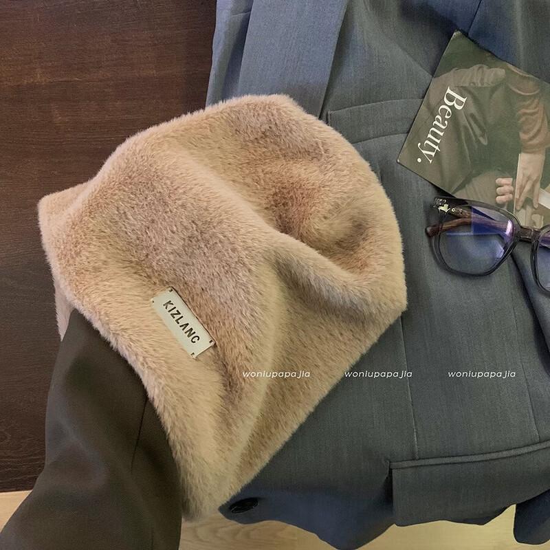 Женская осенне-зимняя мешковатая шапка-бини