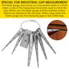 7 Pcs Stainless Steel Feeler Gauge Set 0.1-20mm Clearance Ruler for Cylindrical Bore Taper Welding Hole Inspection Tool