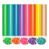16X Transfer-8 Colors 3D Puff HTV Heat Transfer Vinyl 30X25cm Pastel Colored Puffy Iron-On Vinyl T-Shirt-B61B