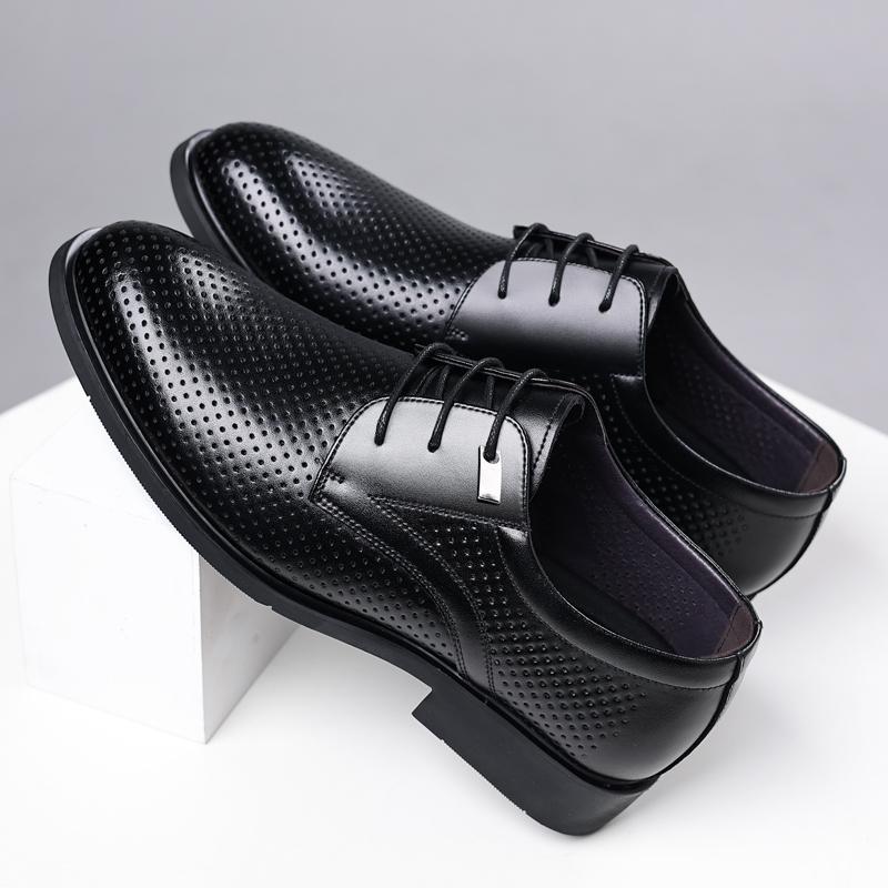 Fashion Men's Business Formal Shoes Luxurious Glossy Leather Shoes Classic Interview Versatile Men's Casual Shoes for Commuting