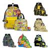 Fashionable 2024 New Print Backpack Pencil Case Lunch Bag Set For School Kids