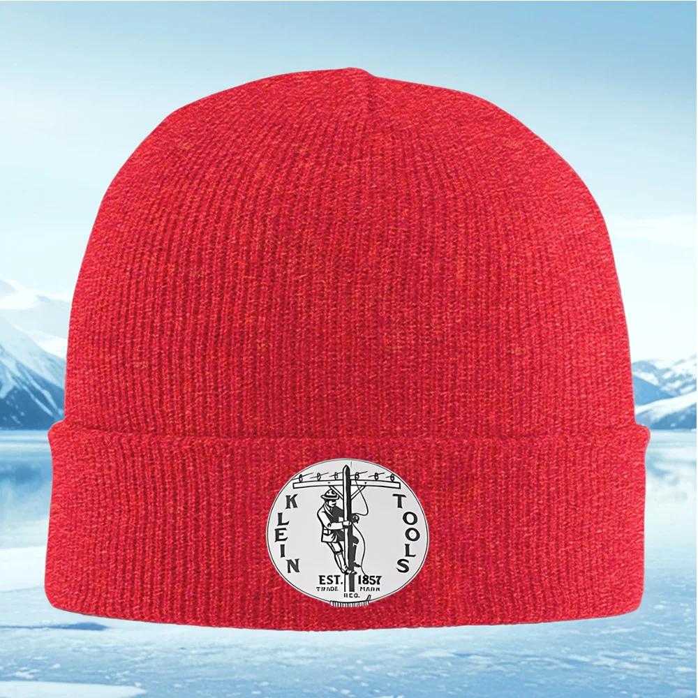 LineUnisex climbing poleholding wirelogo Unisex Women Unisex Knitted Hat Beanie Pullover Cap Winter Thermal Warm Christmas Outdoor