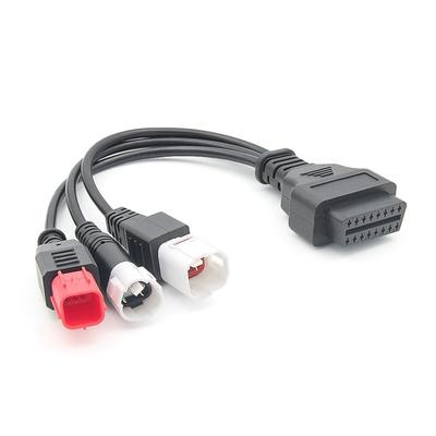 OBD2 diagnosztikai kábel Yamaha Kline Euro5 motorkerékpárhoz 16 tűs - 3 tűs 4 tűs 6 tűs OBD2 3 az 1-ben diagnosztikai adapter csere