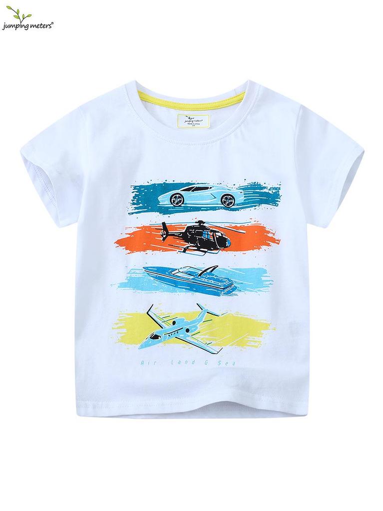 Boys' Pure Cotton Cartoon Print Korean-Style T-Shirt for Spring/Summer 2026
