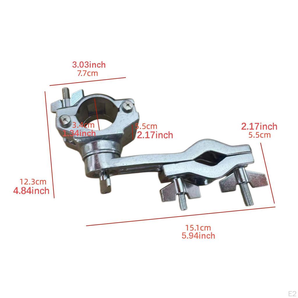 Drum Set Extension Clamp Mount Bracket,Metal,Cowbell Holder,Percussion Accessories Cowbell