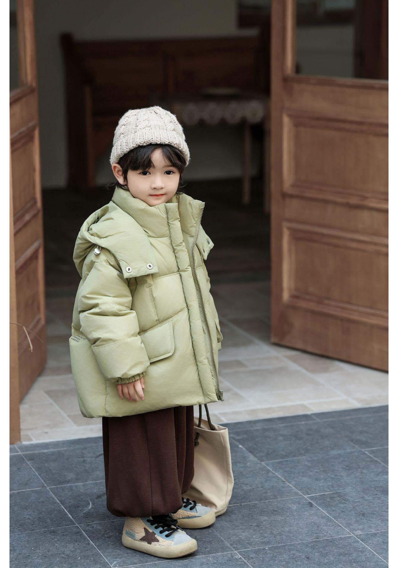 Children’s Hooded Winter Down Jacket - Thick, Warm, and Versatile for Boys and Girls 130 cm