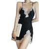 New sexy nightgown women's spring summer suspender ice silk pajamas sex dress loungewear