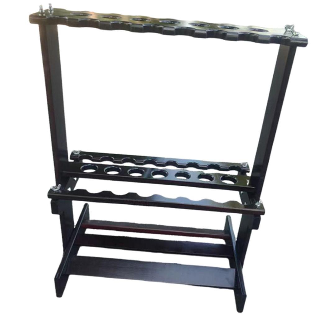 Fishing Rod Holder Versatile Easy Assembly Double Side Slot Bamboo Accessory 23 Holes