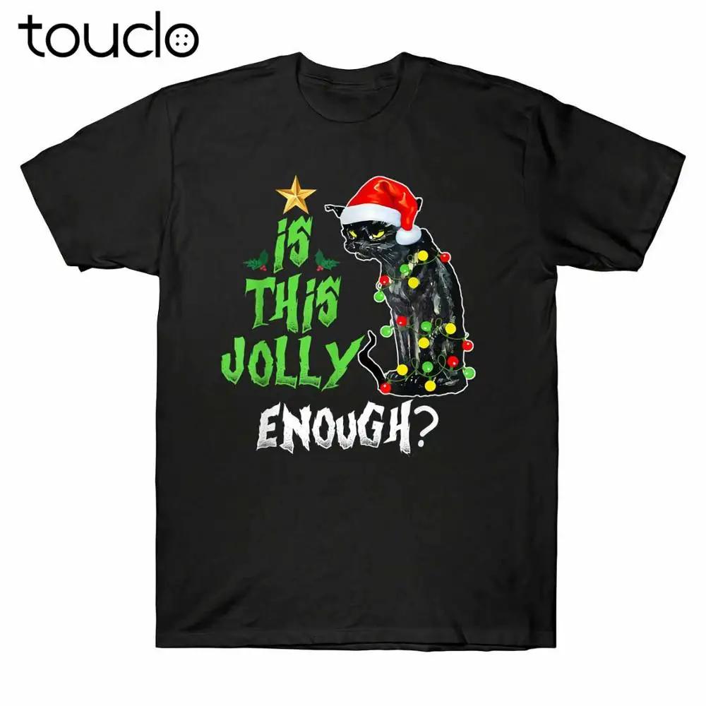 Is This Jolly Enough Noel Cat Merry Christmas Unisexs TShirt Christmas Cat Tee Unisex