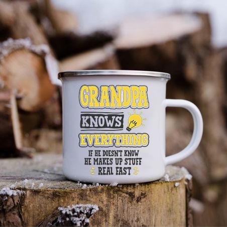 Promoted To Grandpa Mug Grandfather Coffee Mugs For Pregnancy Announcement New Baby Family Enamel Cup Surprise Gift For Grandad