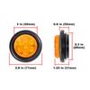 12V 24V Truck Round Tail Light 7 LED Side Marker Lights Flush Mount Signal Lamp For Car Trailer Tractor Pickup ATV Bus LorryTurn Signal 2