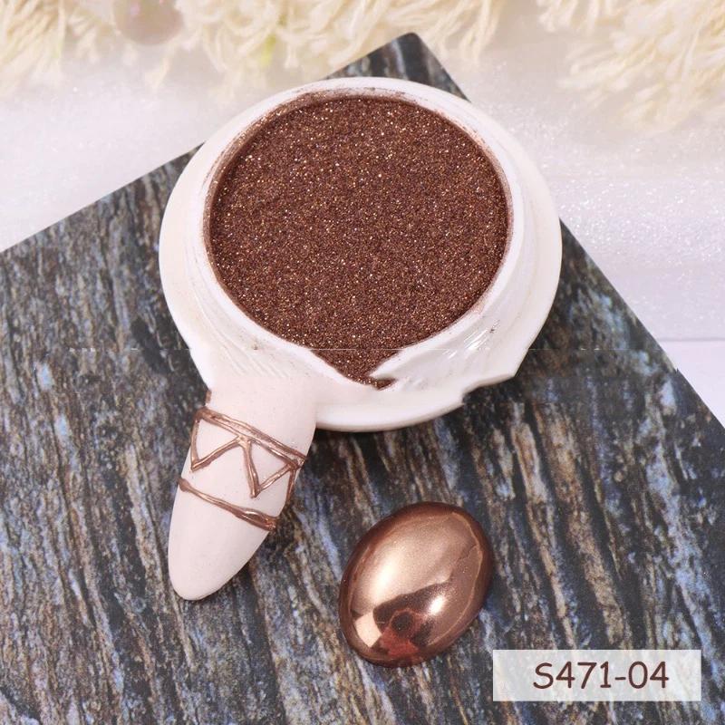 Nail magic mirror powder rose gold cross-border Tuhao gold titanium gold super bright mirror water ripple super fine powder nail glitter powder