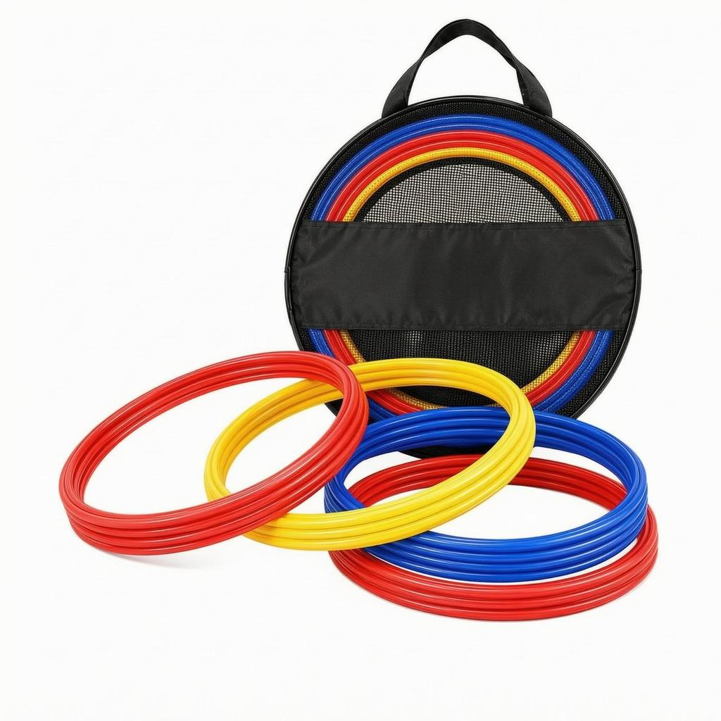 12 Pieces PP Agility Training Hoop 50 Cm Diameter for Sports Teams, Students