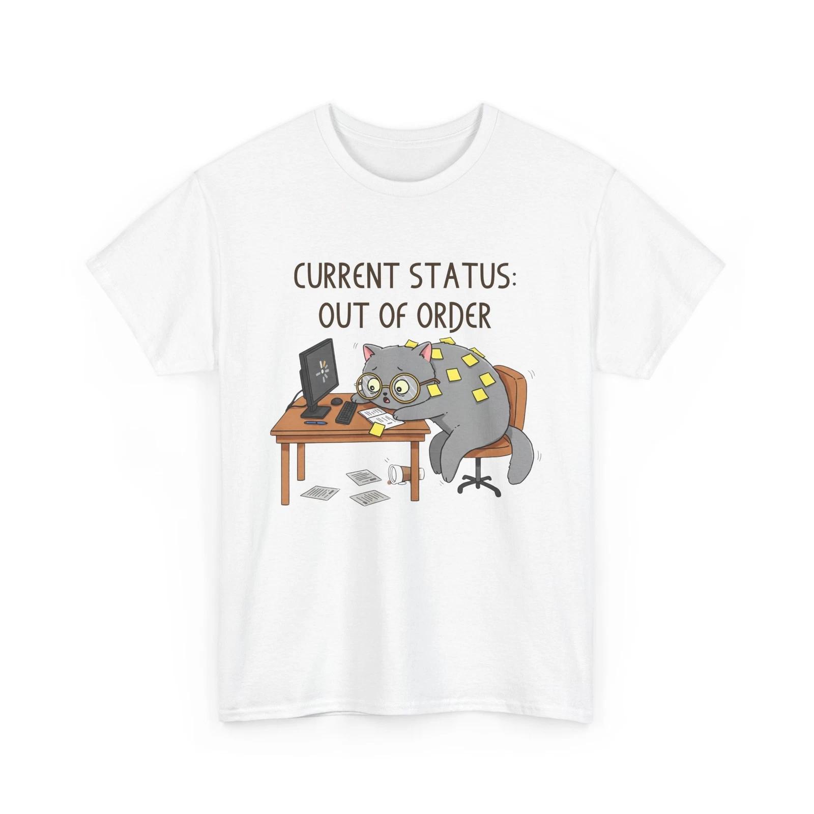 

Cat Print T-Shirt for Women & Men – Cool Funny Cat Graphic Tee 3XL