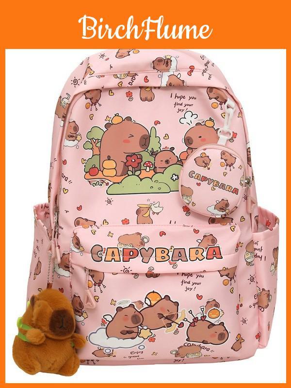 Carino Zaino Scolastico Cartone Animato Per Bambine E Bambini Con Materiale In Nylon Per L'Uso Scolastico