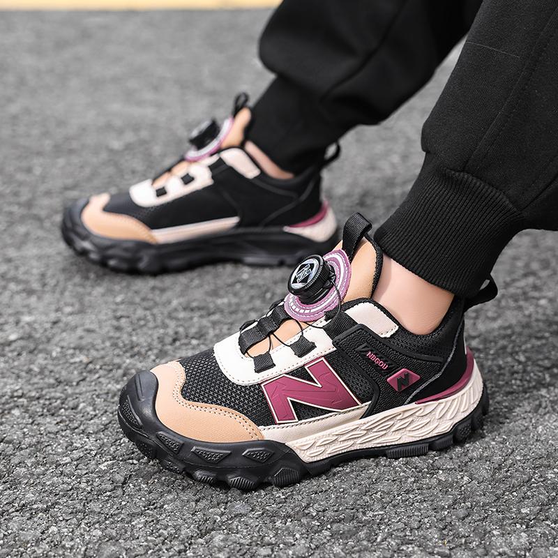 Kids Hiking Shoes All Seasons Walking Running Casual Sneakers Boys Girls Students School Tennis Sports Footwear