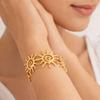 Spiral Sun Bracelet Wide Vintage Cuff Elegant Opening Bangles  Girl