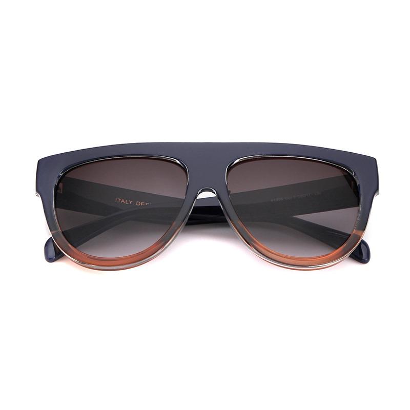 

Fashion Vintage Rivets Top Pilot Sunglasses Women Men Designer Vintage Tortoise Large Square Sun Glasses Gradient Shades S41