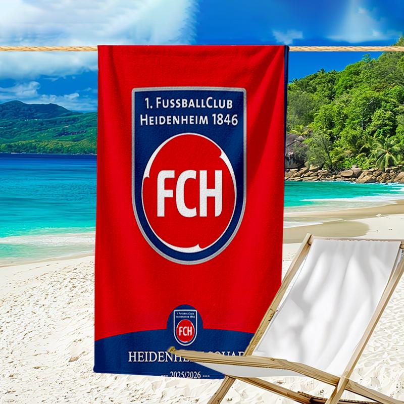 Heidenheim Squad Beach Towel - Soft, Absorbent Microfiber, Lightweight, Ideal for The Beach, Parties, Travel, Camping fan gifts