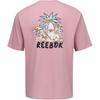 Reebok Classic Retro Casual Comfortable Trendy Round Neck Short Sleeve T-Shirt Unisex Tops Light-Pink 24SRM431UGF2