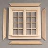 16 Felder Puppenhaus Fenster Modell Holz Quadratische Fenster Modell Miniatur Haus Dekor Für DIY Spielzeug