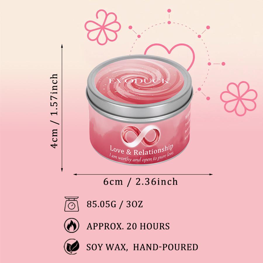 Scented Candles 3oz Law of Attraction Love Manifestation Energy Boosting Christmas Home Decoration Candle Holders Gift