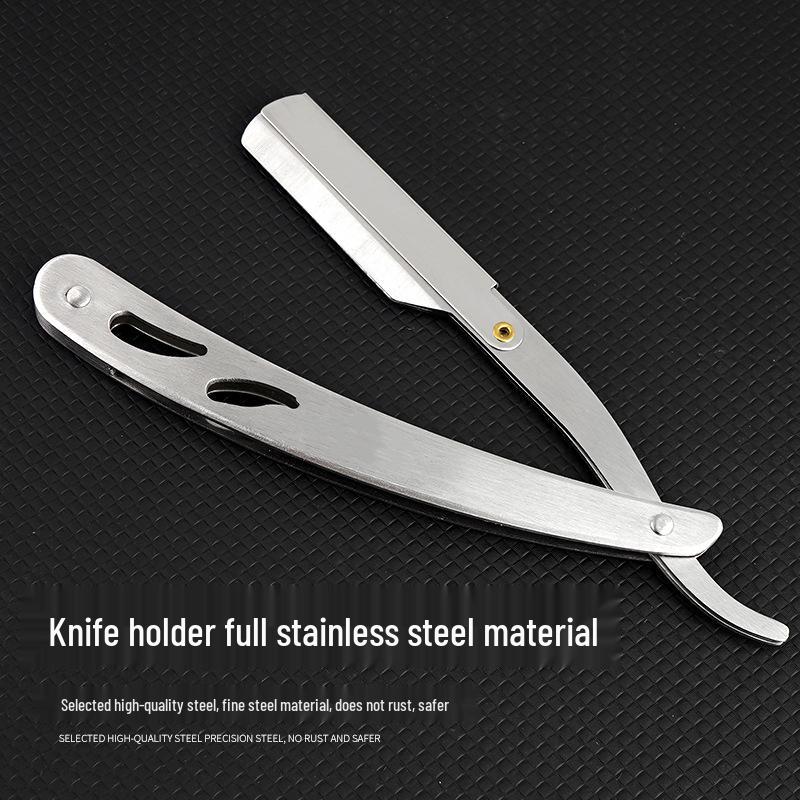 All-Steel Manual Razor: Classic Shaver for Face, Beard & Eyebrows.