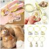 Textured Feline Hair Organiser Case Pendant Keychain Novelty Memorial Gift Box Accessory For Practical Gift Giving
