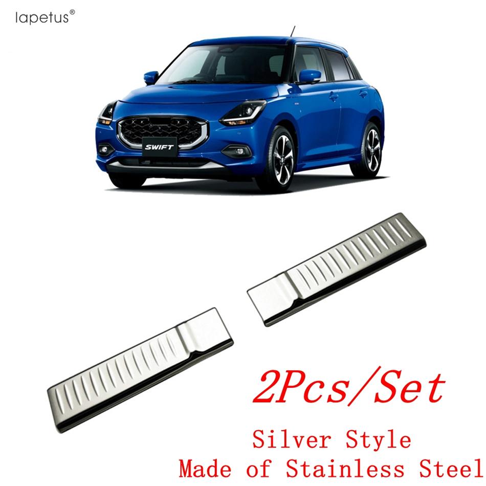 

For Suzuki Swift ZC / ZD 2024 2025 Car Rear Bumper Trunk Door Sill Plate Panel Protection Cover Trim Stainless Steel Accessories Silver Style