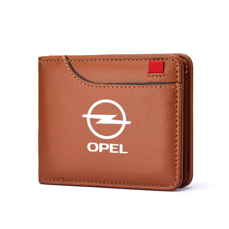 Czsvdy1 Czprfz1 Car Purse Driver License ID Credit Card Leather Wallet For Opel Astra GTC Insignia Antara Meriva Zafira Auto Emblem Accessories
