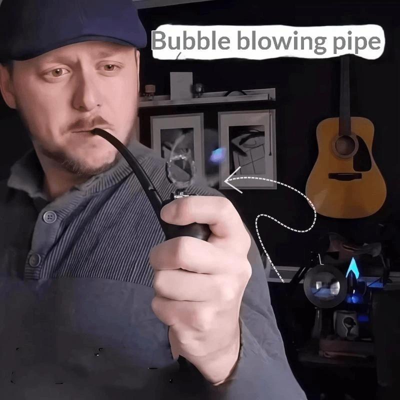 Creative Retro Pipe Bubble Maker Portable Outdoor Toy for All Ages Stress Relief Fun Design