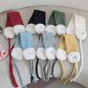 Women's String FW Wool Knit Dumble Earmuffs
