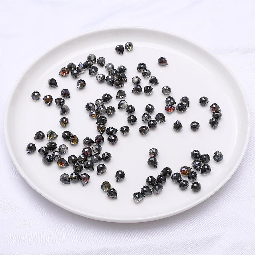 9x8mm Iridescent Glass Crystal Teardrop Beads for DIY Bracelet and Necklace Jewelry Making