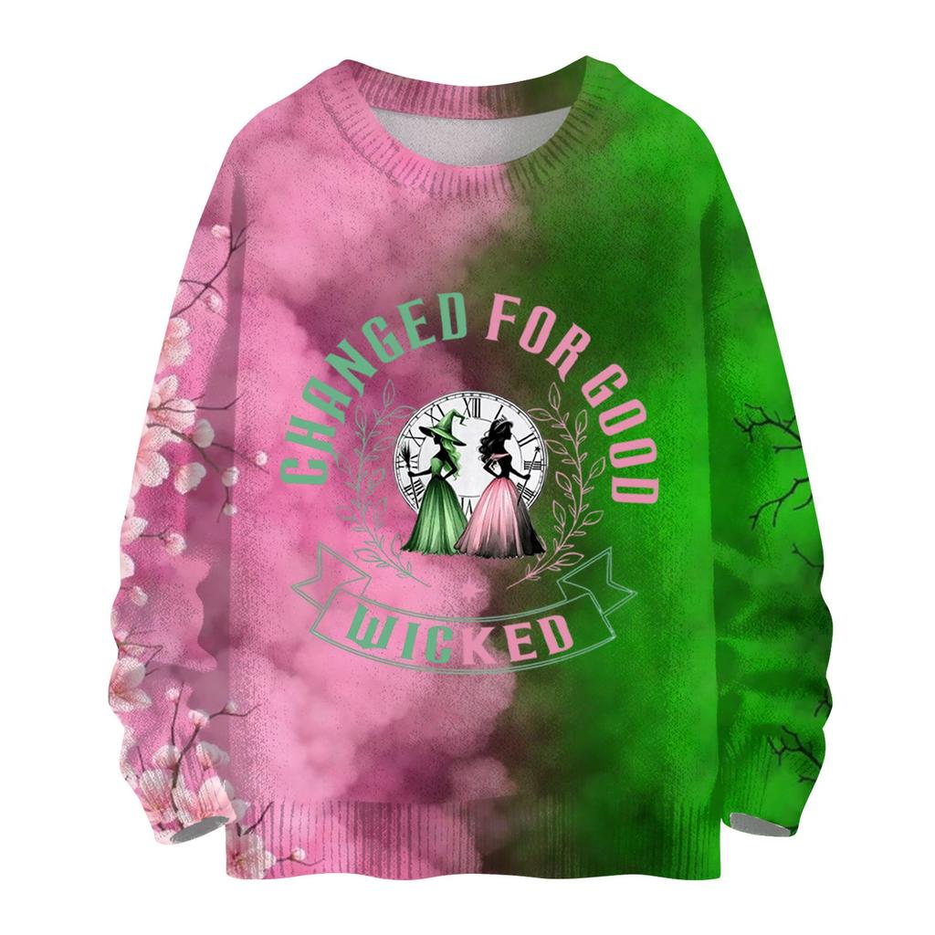 Kerst Sweaters Voor Dames Gebreide Trui Schattig Shirt Herfst Ronde Hals Pullover Tops