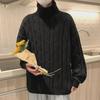 Men's Hong Kong-Style Thick Knitted Turtleneck Sweater - Trendy Korean Loose Fit for Autumn/Winter