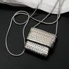 Medieval Woven Mini Bag Necklace with Long Sweater Chain Pendant