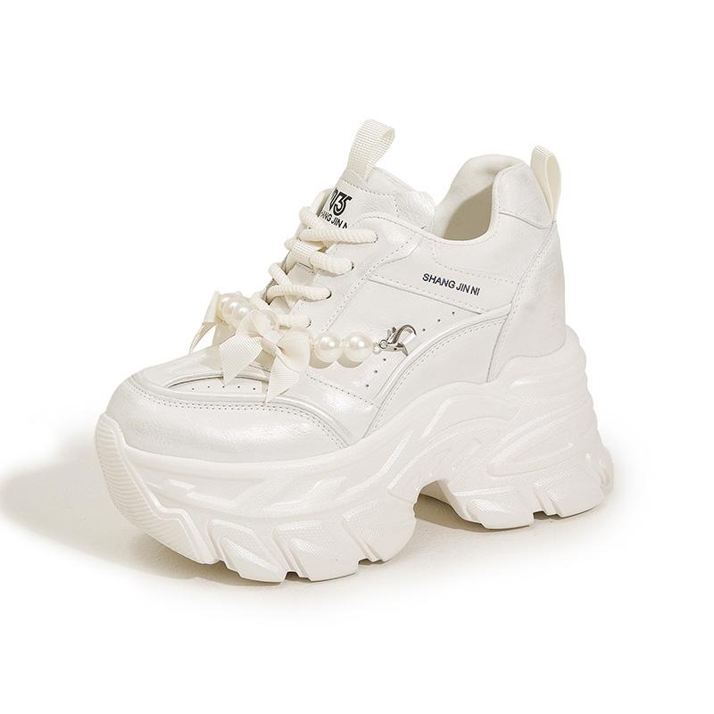 Daddy Schuhe Damen Frühjahr 2025 neu Muffin dicke Sohle Innenhöhe erhöhend Damenschuhe modisch vielseitig Sport- und Freizeitschuhe