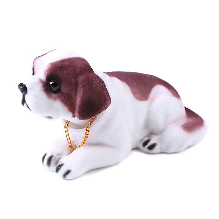 Creative Shaking Head Dog Ornament: Cute Car Dashboard Puppy Simulation