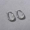 Premium Temperament Irregular Texture Plain Ring S925 Silver Needle Ear Buckle Earrings Niche Daily Commuting Must Enter Earrings Women