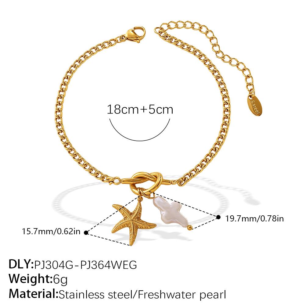 Diy Oil Drop Pendant Bracelet Women'S Stainless Steel Gold-Plated Simple Fashion Trend Jewelry