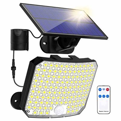 118LED güneş enerjili sokak lambası hareket sensörü duvar lambası uzaktan kumanda ile açık su geçirmez 4 aydınlatma modu garaj lambası avlu bahçe dekorasyonu