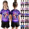 Kids Print Round Neck Short Sleeve Casual T-shirt